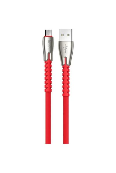 Hoco Πλεκτό καλώδιο USB 2.0 σε micro USB κόκκινο 1.2μ (U58 Core)