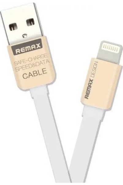 Remax Επίπεδο καλώδιο USB σε Lightning λευκό 1μ (KingKong)