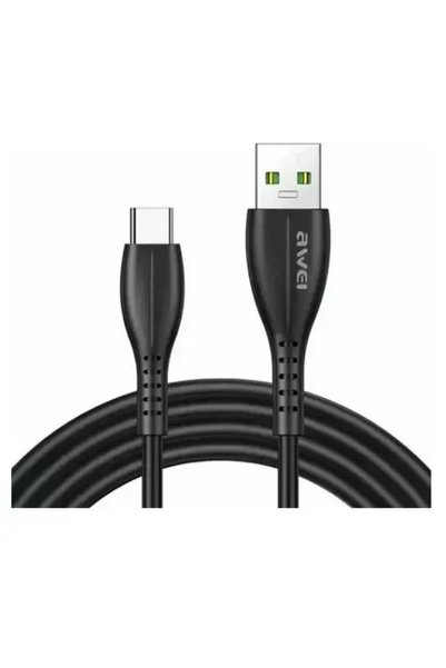 AWEI CL-110T Καλώδιο USB 2.0 USB-C αρσενικό - USB-A αρσενικό μαύρο 1μ