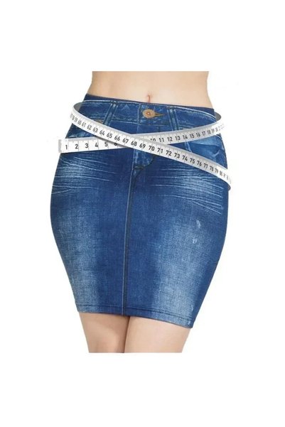 OEM Φούστα τζιν ελαστική χωρίς κουμπιά Trim n Slim Skirt - One Size