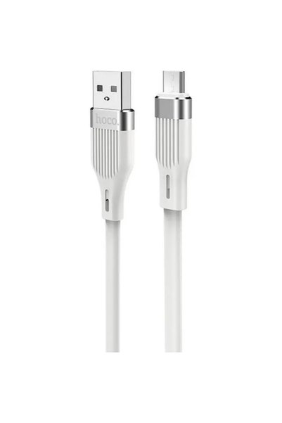 Hoco Κανονικό καλώδιο USB 2.0 σε micro USB λευκό 1.2μ (U72)