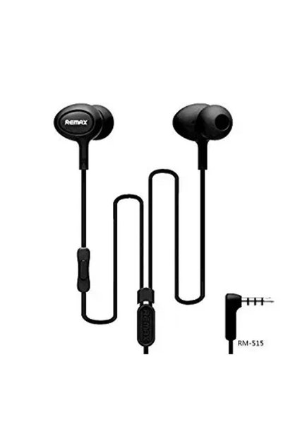 Remax Ακουστικά earphone με μικρόφωνο, σε μαύρο χρώμα RM-515