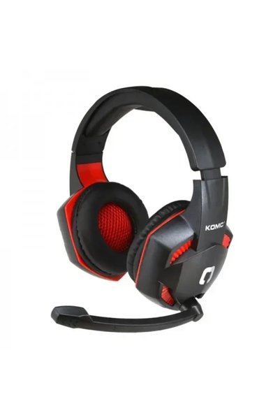 Komc Ακουστικά Stereo G302 με μικρόφωνο και διπλό κονέκτορα 3.5 mm, σε κόκκιν...