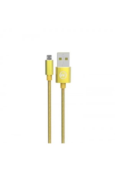 OEM Καλώδιο WK WDC-013 King Kong Braided Micro Usb to USB 1m, σε Κίτρινο Χρώμα