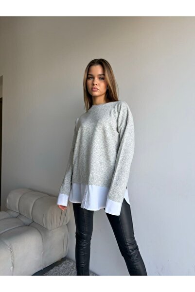 Cistern İstanbul Women's Shirt Garnished Sweater