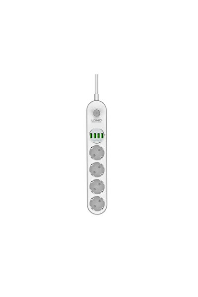 OEM Πολύπριζο LDNIO με 4 πρίζες ρεύματος και 4 θύρες USB, LDNIO 4U