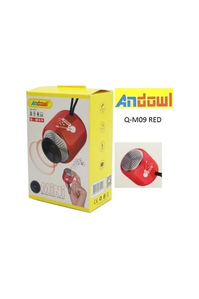 Andowl Επαναφορτιζόμενο Mini ηχείο Bluetooth κόκκινο Q-M09