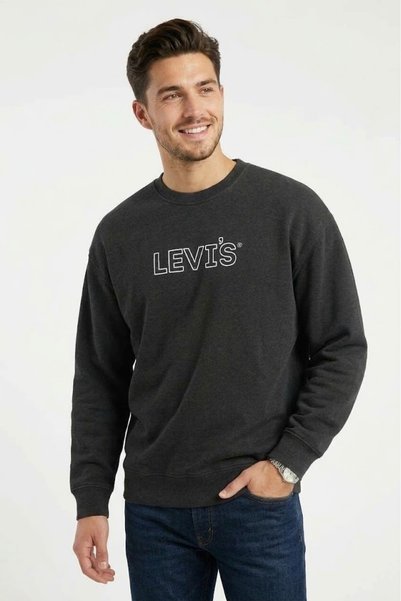 Levi's relaxed fit pamuk kumaş Oversize Erkek Sweatshirt - Minimalist