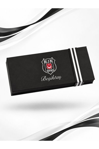 Beşiktaş LİSANSLI SİYAH-BEYAZ ÇİFT ARMA PÜSKÜLLÜ TESBİH – ÖZEL KUTULU TESBİH