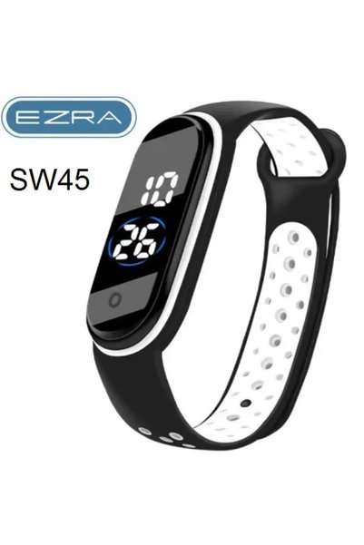 OEM Ψηφιακό Ρολόι (smart watch) με Οθόνη Αφής LED Χρώματος Μαύρο-λευκό Ezra SW45
