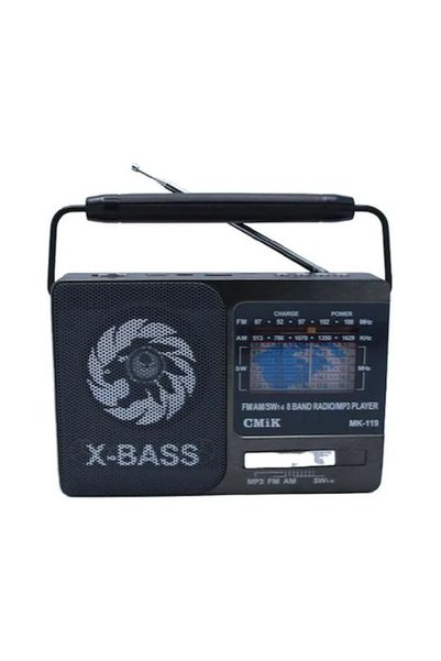 OEM Φορητό ραδιόφωνο επαναφορτιζόμενο με Usb μαύρο CMIK MK-119