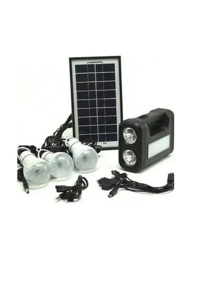 OEM Ηλιακό Σύστημα με 3 Λάμπες GDPLUS GD-17 LED Solar Light Lamp System Kit