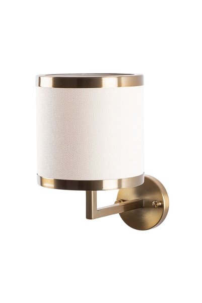 Ha.ro Lampă de perete albă/aurie din metal și textil Ø18 cm Way
