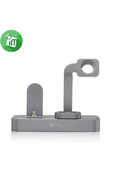 Apple Βάση φόρτισης 2 σε 1 για iPhone και Airpods - Aluminum 2 in 1 Charger B...