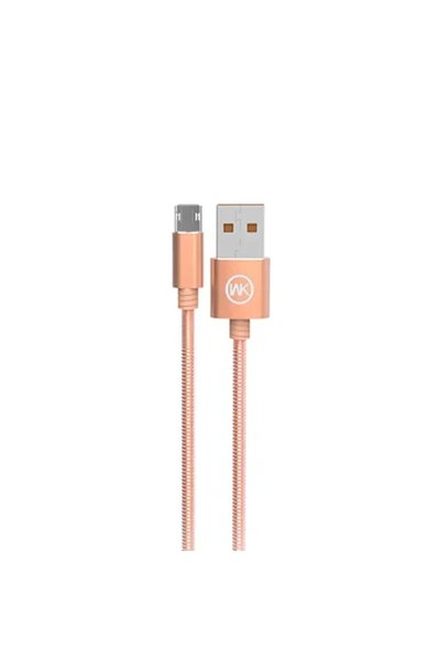 OEM Καλώδιο WK WDC-013 King Kong Braided Micro Usb to USB 1m, σε Ροζ Χρώμα