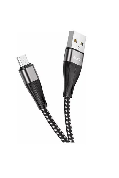 Hoco Πλεκτό καλώδιο USB 2.0 σε micro USB μαύρο 1μ (Blessing X57)