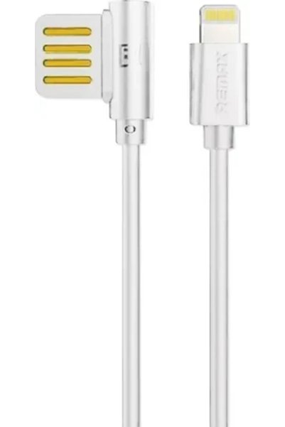 Remax Angle (90°) / Regular USB to Lightning Cable λευκό 1m (Rayen)