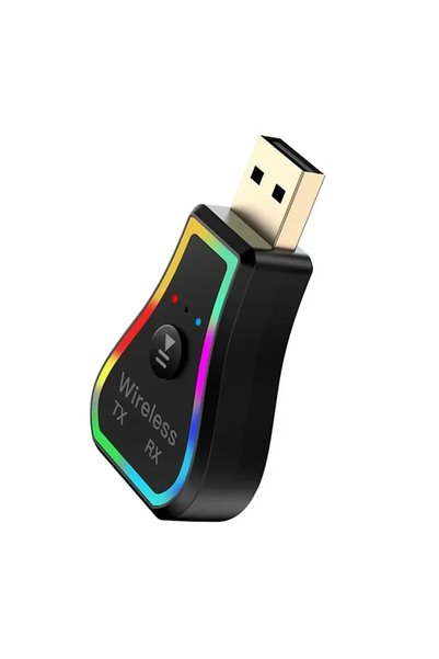 Andowl Ασύρματο Bluetooth audio Transmitter και Receiver USB Μαύρο με RGB LED...