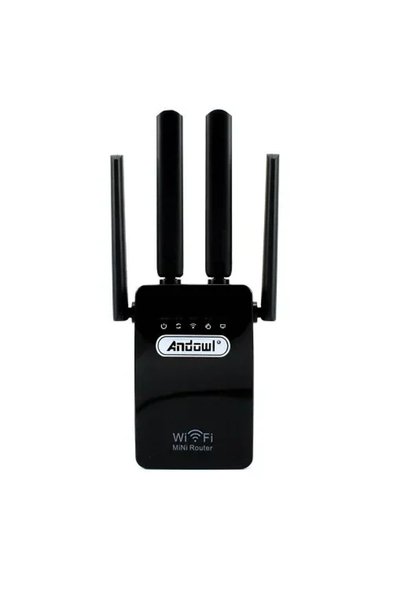 Andowl WiFi Extender Single Band (2.4GHz) 300Mbps με 2 θύρες Ethernet Q-T83 σ...