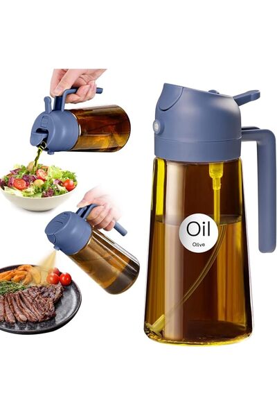 GENERAL YARRAMATE 470ml Light-Blocking Dark Oil Sprayer for Cooking, 2 in 1 O...