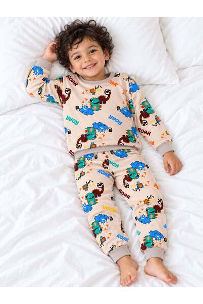 Oz Baby Mixed Printed Baby Boy Pajama Set, Cotton, Winter, 1-5 Years Old
