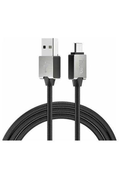 Hoco Πλεκτό καλώδιο USB 2.0 σε micro USB μαύρο 1.2μ (U49 Εκλεπτυσμένος Χάλυβας)