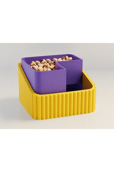 Bezos 3D Printing Peanut Bowl - Dual Chamber Shell Separator Presentation Bow...