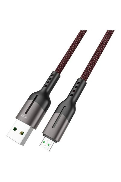 Hoco Πλεκτό καλώδιο USB 2.0 σε micro USB μαύρο 1.2μ (HC-U68MB)
