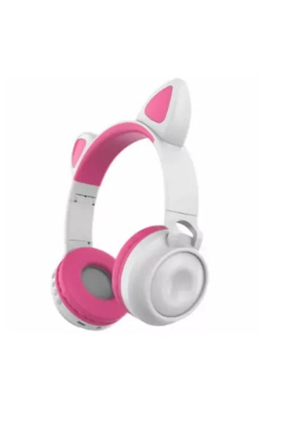 OEM Ασύρματα ακουστικά Bluetooth Cat Ears ZW028 - λευκό/Ροζ
