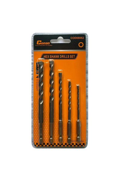 OEM Σετ μύτες τρυπανιού 5 τεμάχια Conan COD08062 εξαγωνικές