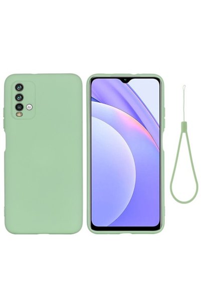 OEM Θήκη Σιλικόνης με Λουράκι Καρπού για Xiaomi Redmi 9T, Πράσινη
