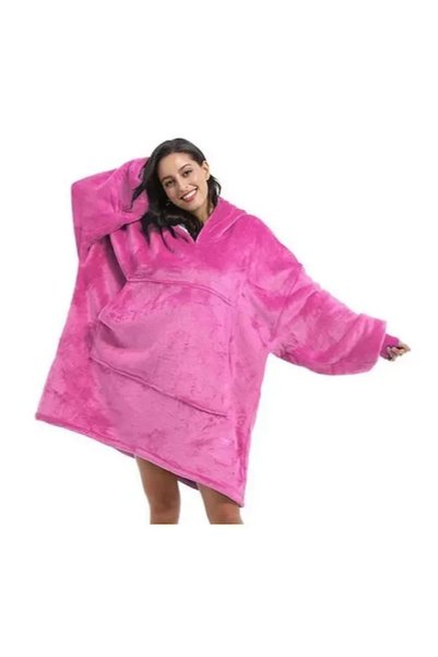 OEM Κουβέρτα Fleece βελούδινη με μανίκια και κουκούλα Ultra Plush Huggle Hood...