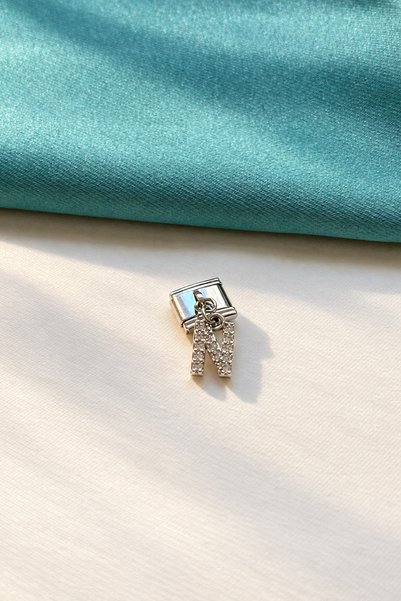 Berilya Aksesuar Italian Charm Bracelet Compatible Single Letter Charm