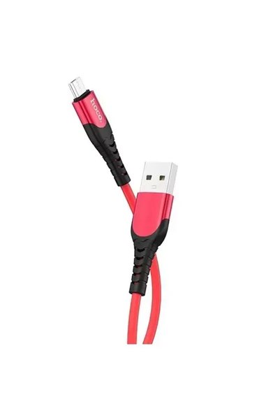 Hoco Κανονικό καλώδιο USB 2.0 σε micro USB, κόκκινο, 1.2μ (U80)