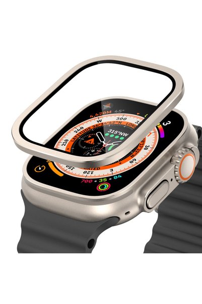 XGSM Sticlă securizată cu ramă pentru Apple Watch Ultra 1/2/3 49mm, Titan
