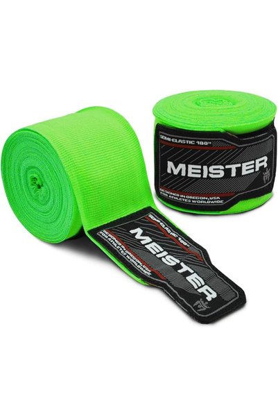 Meister لفافات يد شبه مرنة للبالغين بطول 180 بوصة لرياضات الفنون القتالية الم...