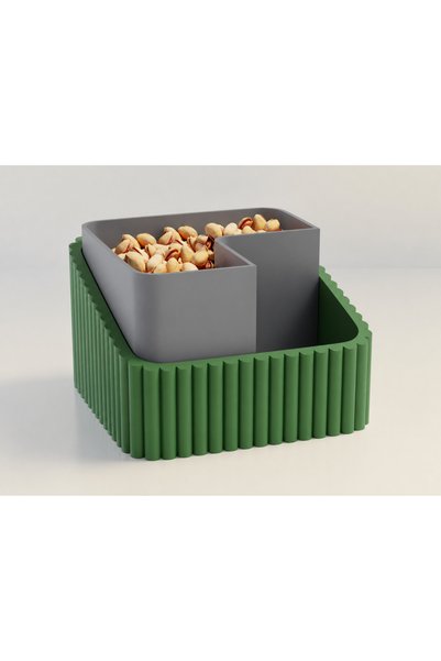 Bezos 3D Printing Peanut Bowl - Dual Chamber Shell Separator Presentation Bow...