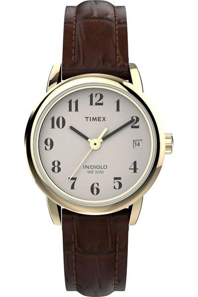 Timex Women's Easy Reader Date Leather Strap 25mm Watch