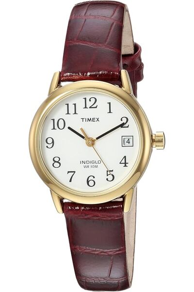 Timex Women's Easy Reader Date Leather Strap 25mm Watch