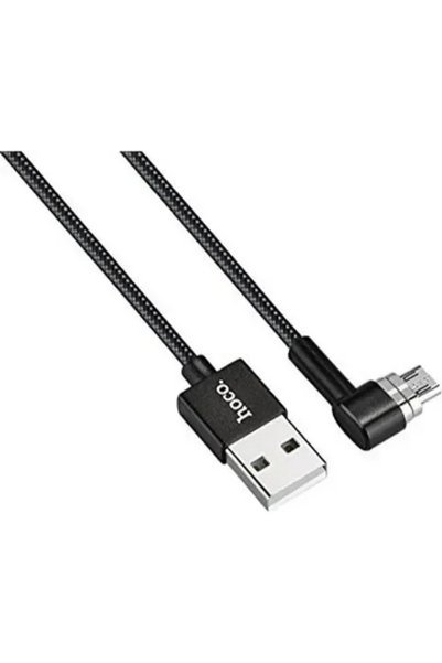Hoco U20 Πλεγμένο / Μαγνητικό Καλώδιο USB 2.0 σε micro USB μαύρο 1μ (42961)