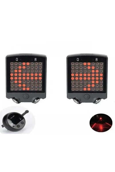 OEM Πίσω Φως Ποδηλάτου με Ένδειξη Στροφής(flash)και Πορείας με laser