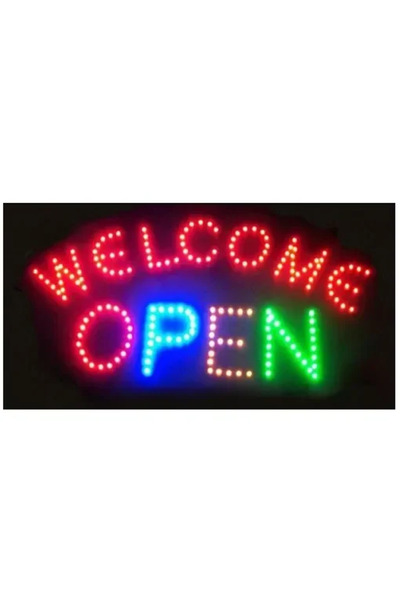 OEM Φωτιζόμενη διαφημιστική πινακίδα LED - Welcome open μονής όψης