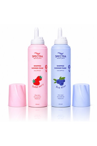 Spectra مجموعة رغوة الاستحمام المعطرة بالتوت الأزرق والفراولة - قطعتان