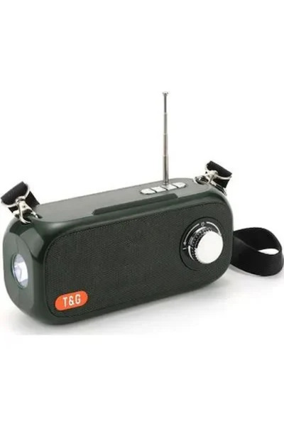 TG Ηχείο Bluetooth 5W με ραδιόφωνο και 4 ώρες λειτουργίας Green T&G TG-613