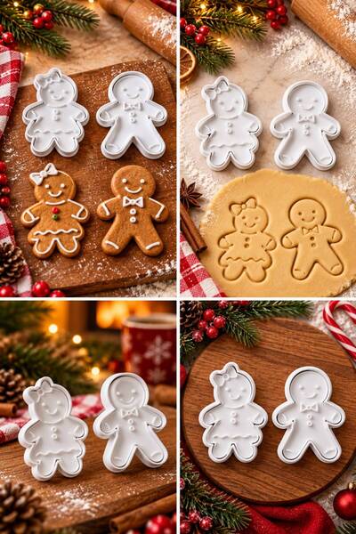 nextprintX Gingerman Cookie Mold, Set of 2 Cookie Molds