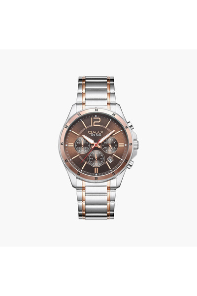 Omax Men's Brown Round 42 MM Analog Watch | 00CFM105N029