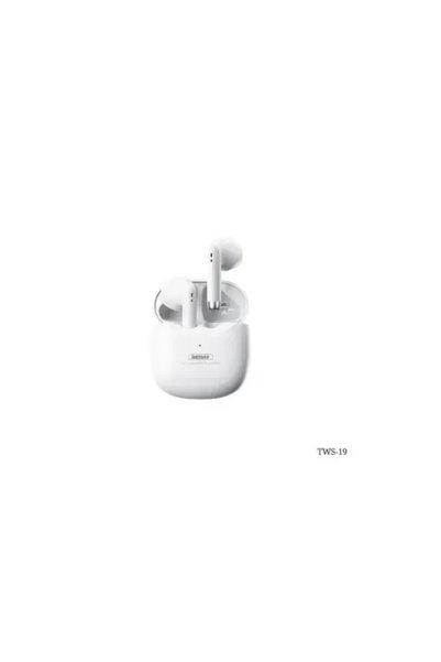 Remax Ασύρματα ακουστικά TWS-19 Earbud με θήκη φόρτισης σε λευκό χρώμα