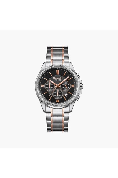 Omax Men's Black Round 42 MM Analog Watch | 00CFM101N026