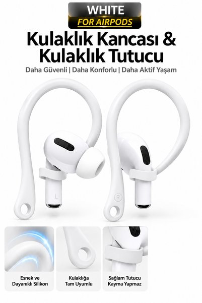 ucuzmi Standart Bluetooth Kulaklık ve Kablolu Kulaklıklar Silikon için Kulaklık Askısı - Kulaklık Kancası -Kulaklık Tutucu Aparatı