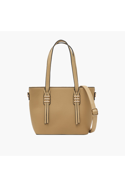 SASHA Textured Tote Bag with Detachable Strap